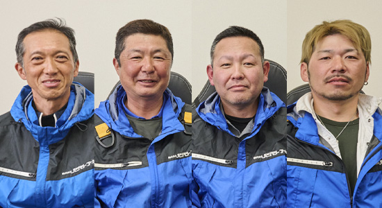 工事長　矢越順一、工事長　高崎義孝、工事長　太田勇、工事長　三川真人